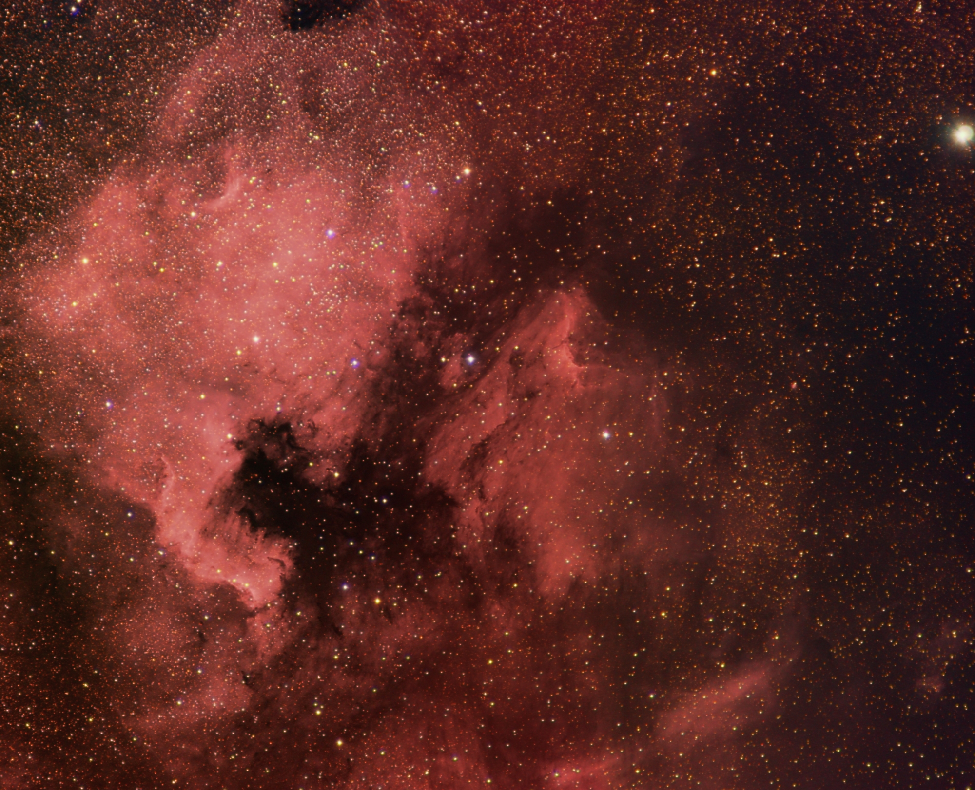 NGC 7000 - North America Nebula and IC 5070 - Pelican Nebula