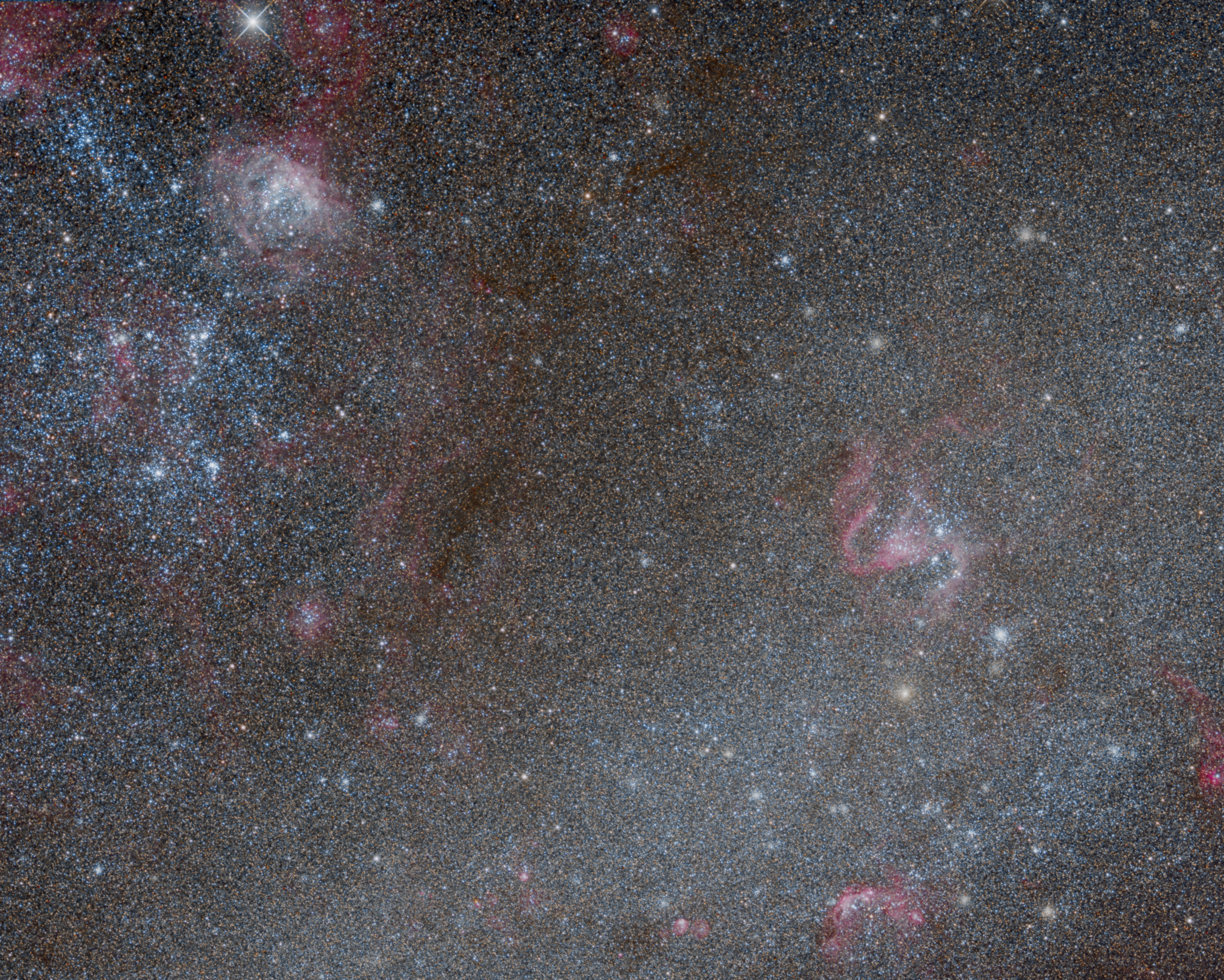 North-eastern bar of LMC (NGC 1966, NGC 1910, ...) - RGB