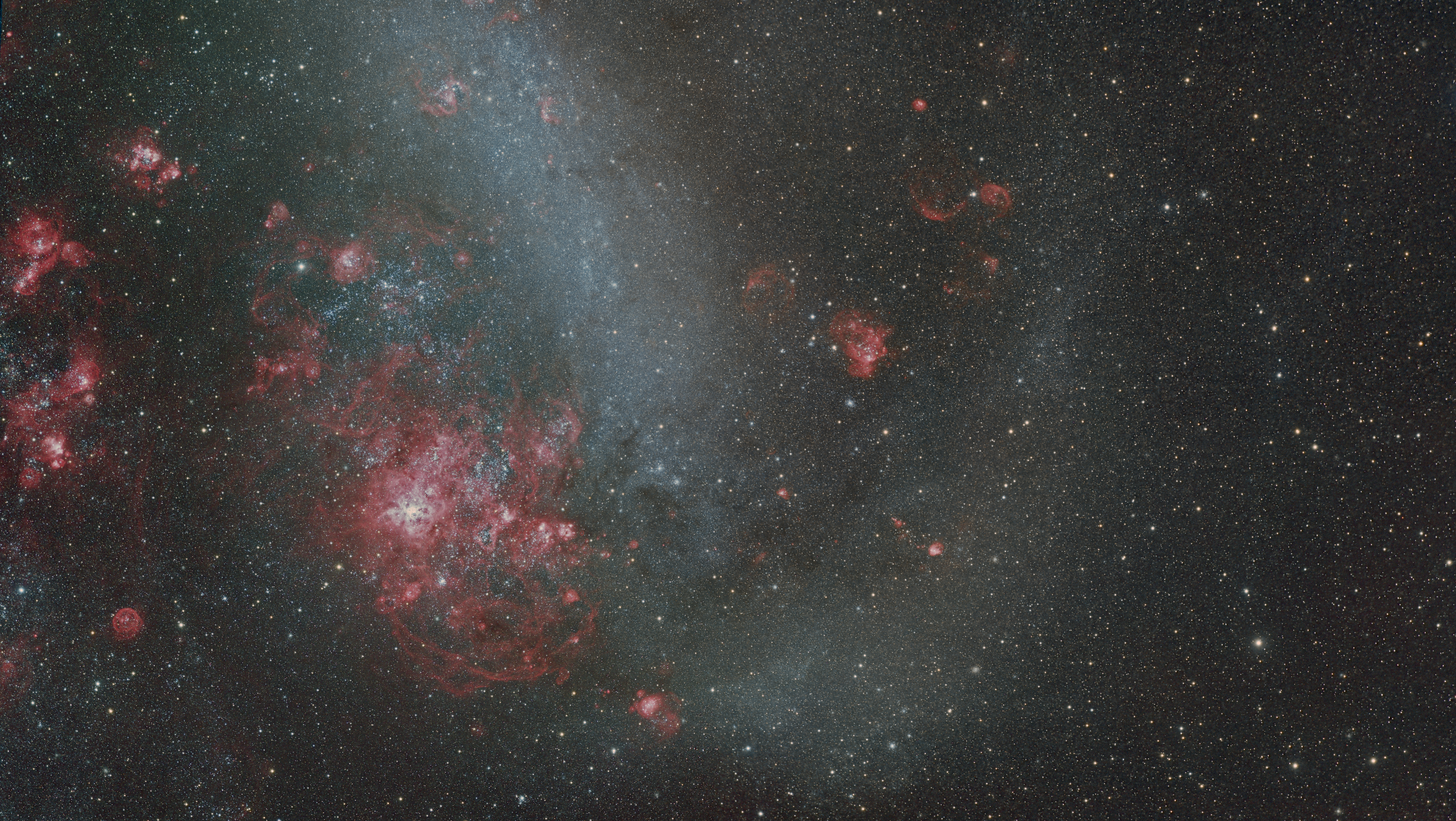 Mosaic of the eastern part of LMC - HαRGB