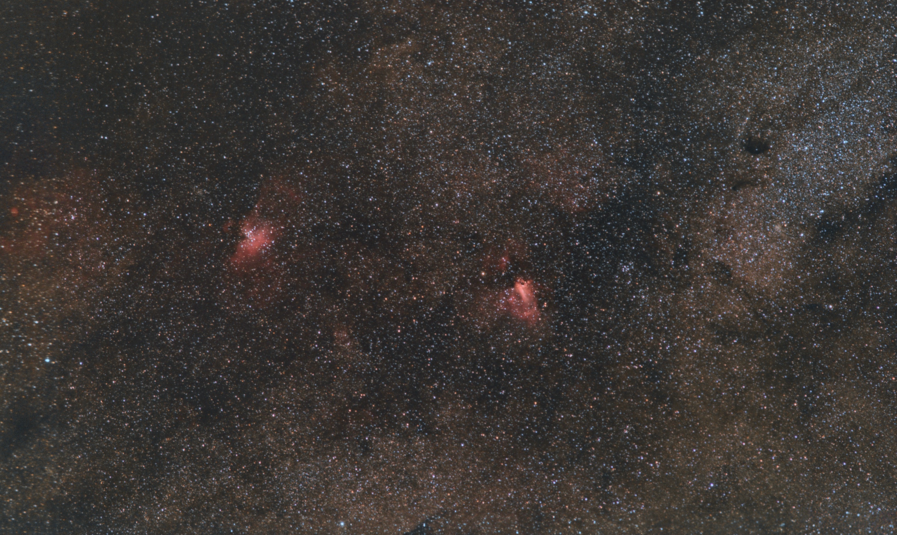 M16 and M17 - Eagle and Omega Nebula