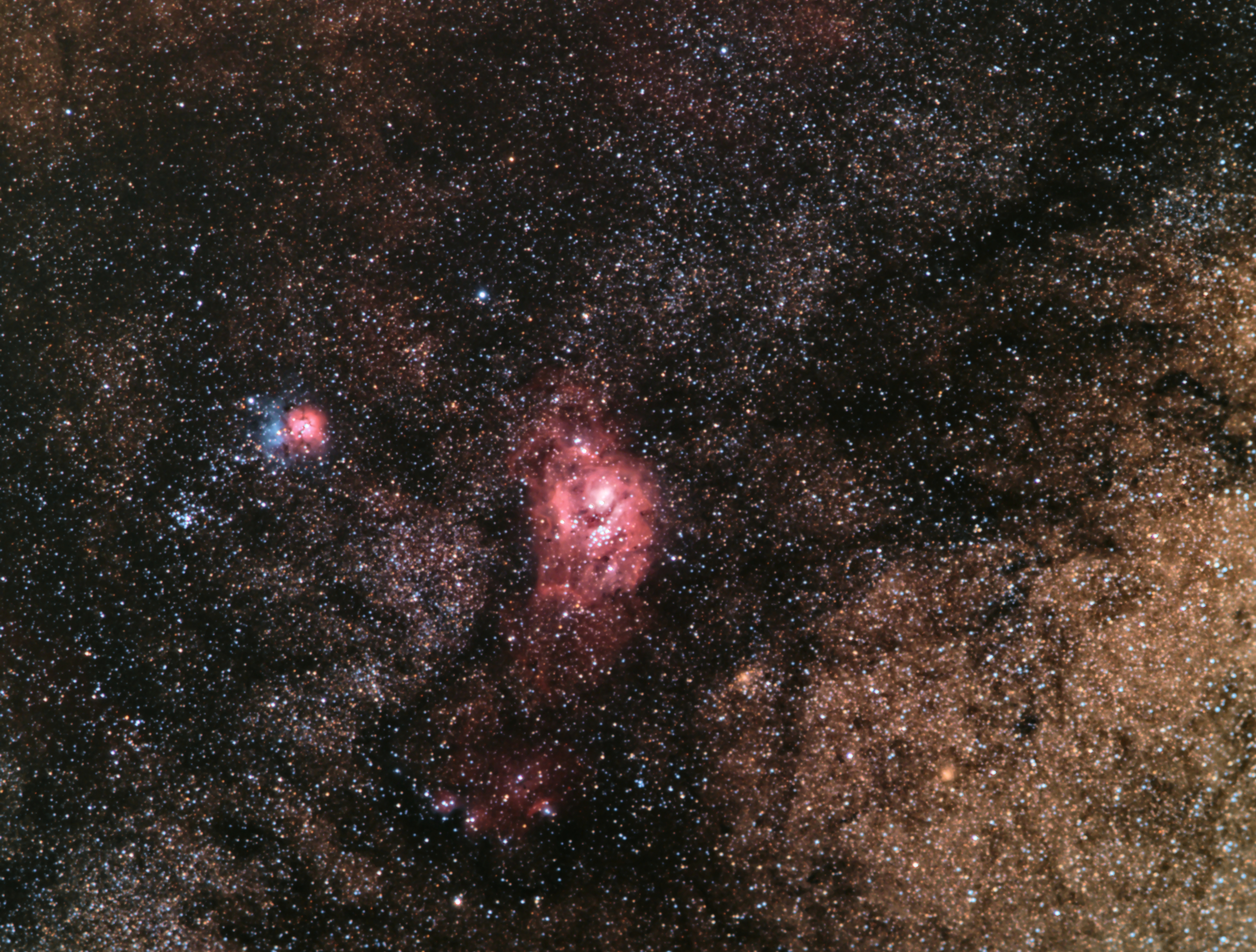 M 8 and M 20 - widefield