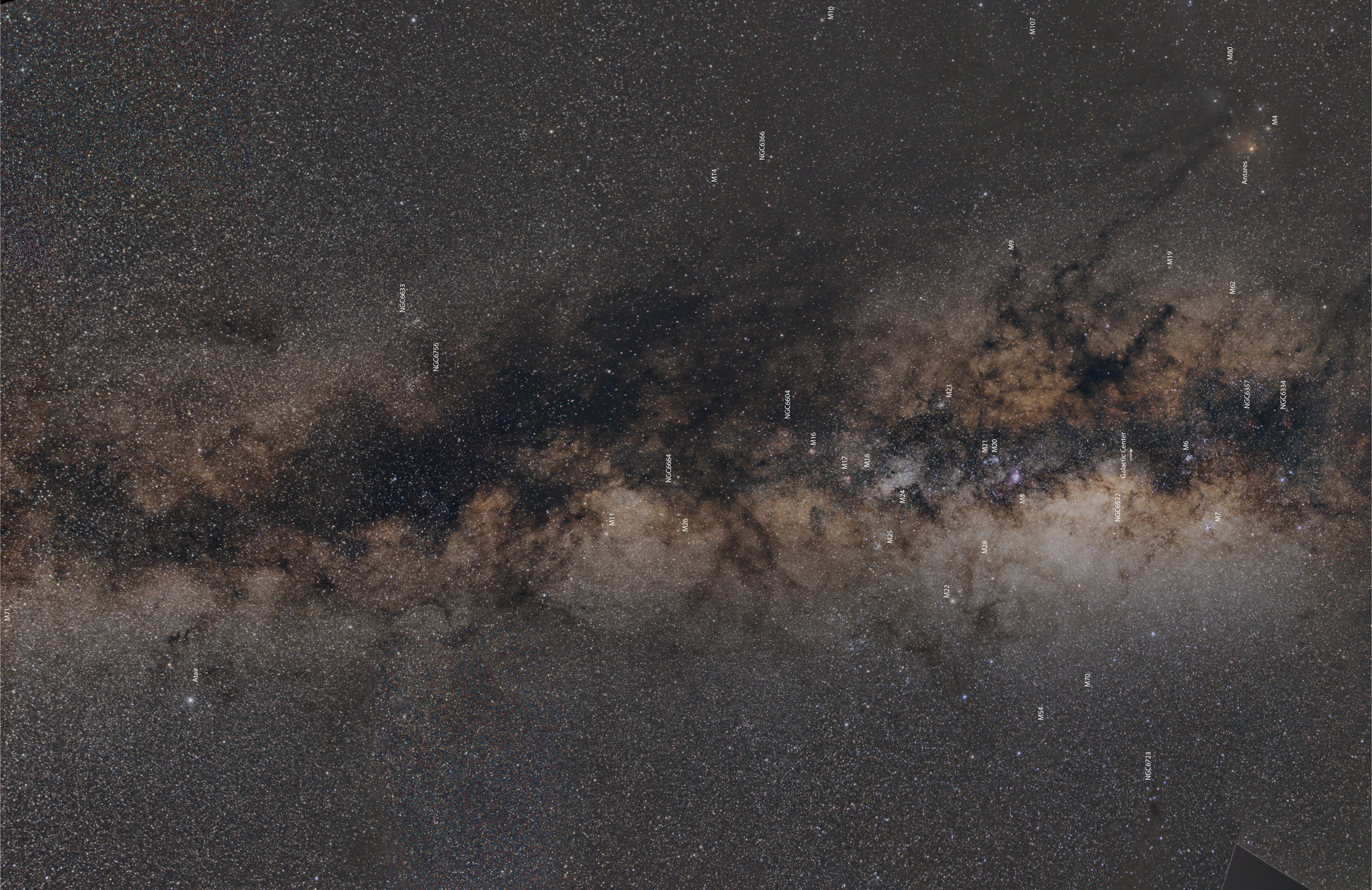 Milky Way - annotated